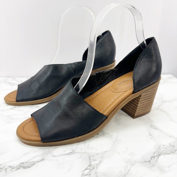 Lucky Brand Shoes - Lucky Brand Raheema‎ D'Orsay Black Block Heel Sandals Size 7.5